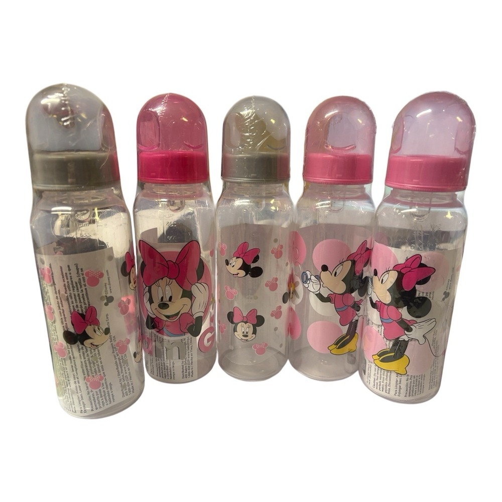 Disney (5 Pack) Minnie Mouse Baby Bottles 9 Oz Sealed Brand New
